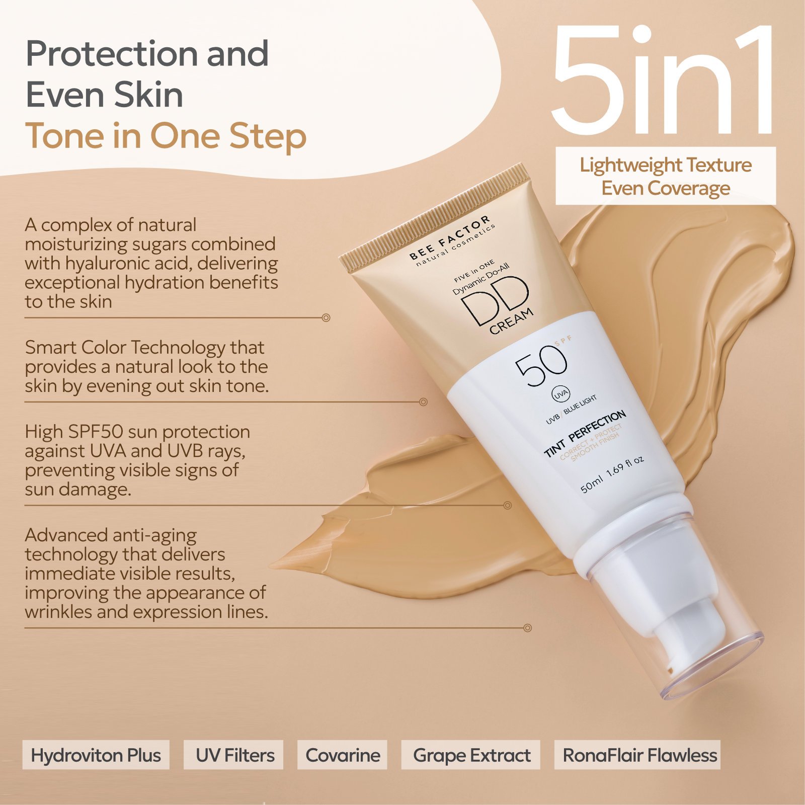 DD Face Cream SPF50 5in1 - Image 3